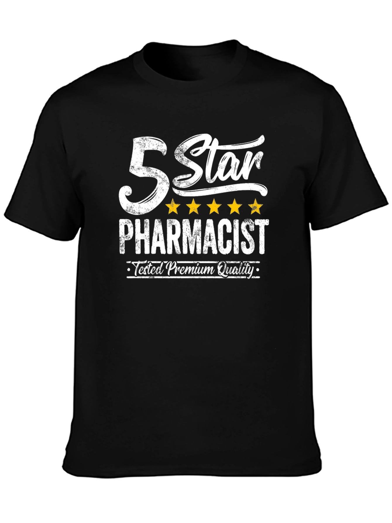 5 Star Pharmacist Black T-Shirt