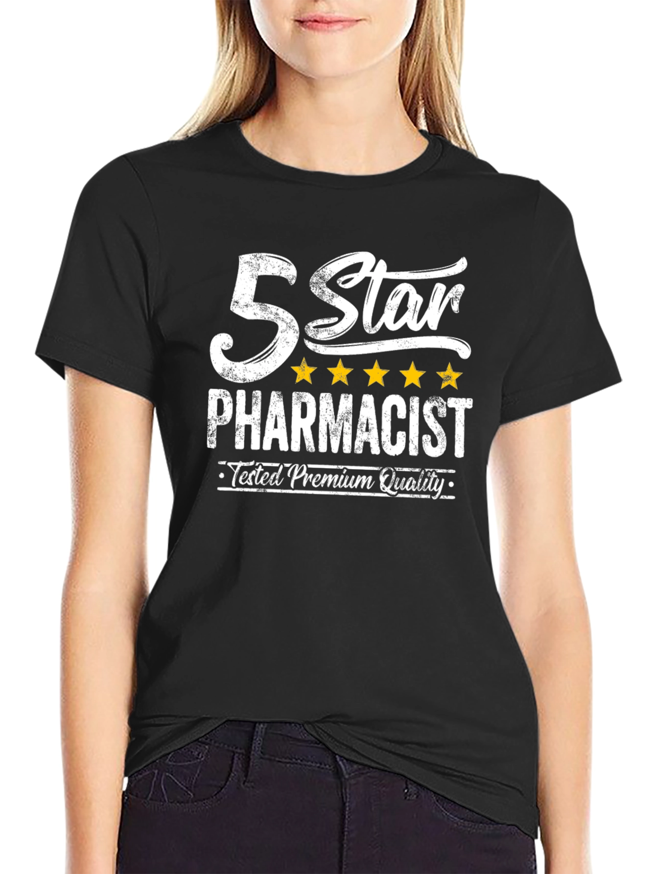 5 Star Pharmacist Black T-Shirt
