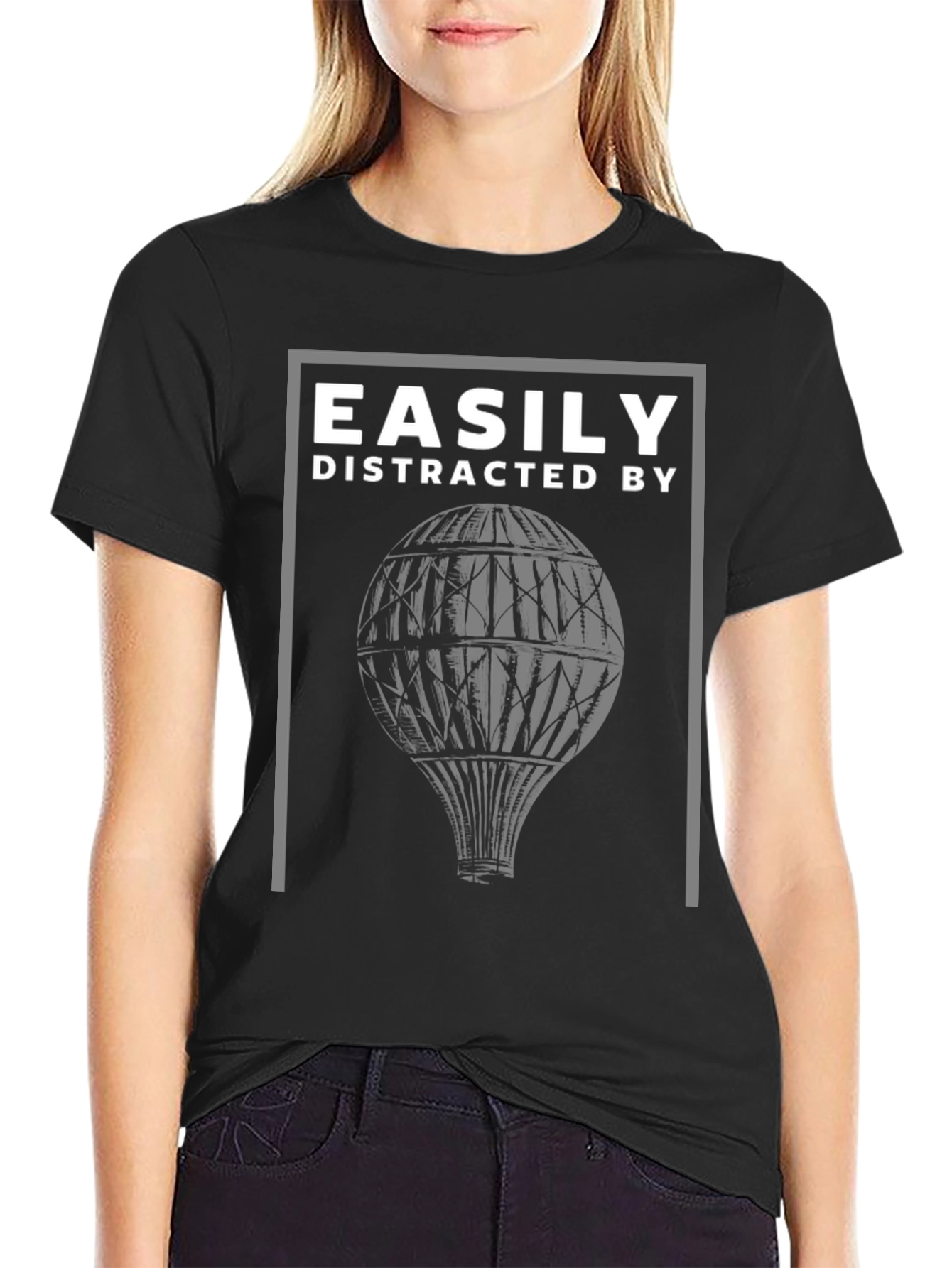 Distracted by Hot Air Balloons Graphic Tee