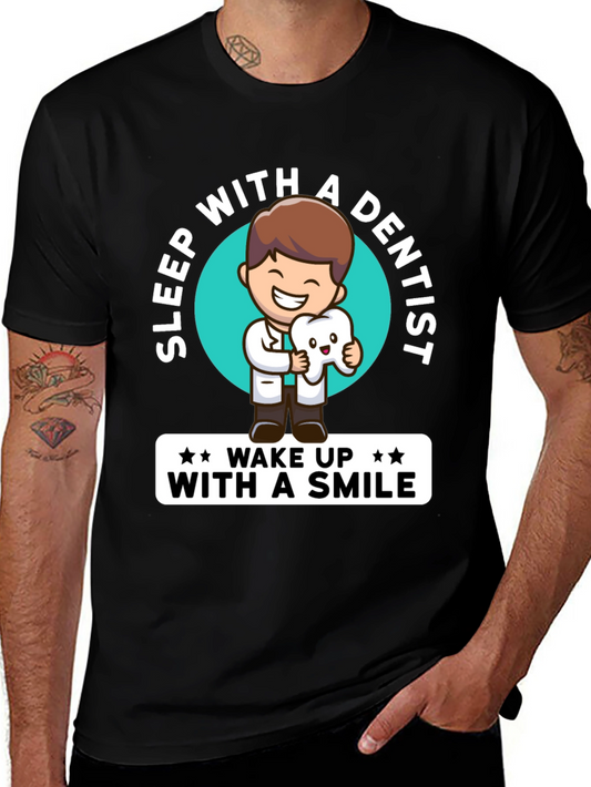 Sleep With a Dentist Black Graphic Tee