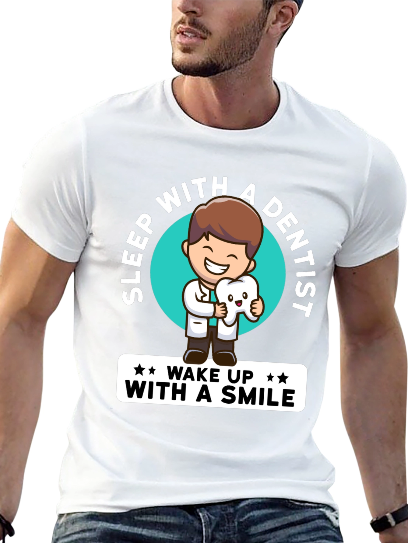 Sleep With a Dentist Black Graphic Tee