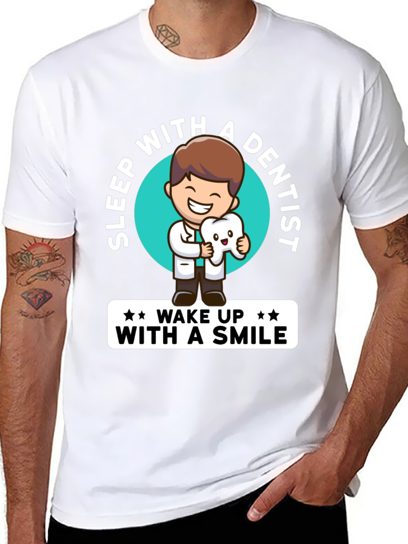 Sleep With a Dentist Black Graphic Tee