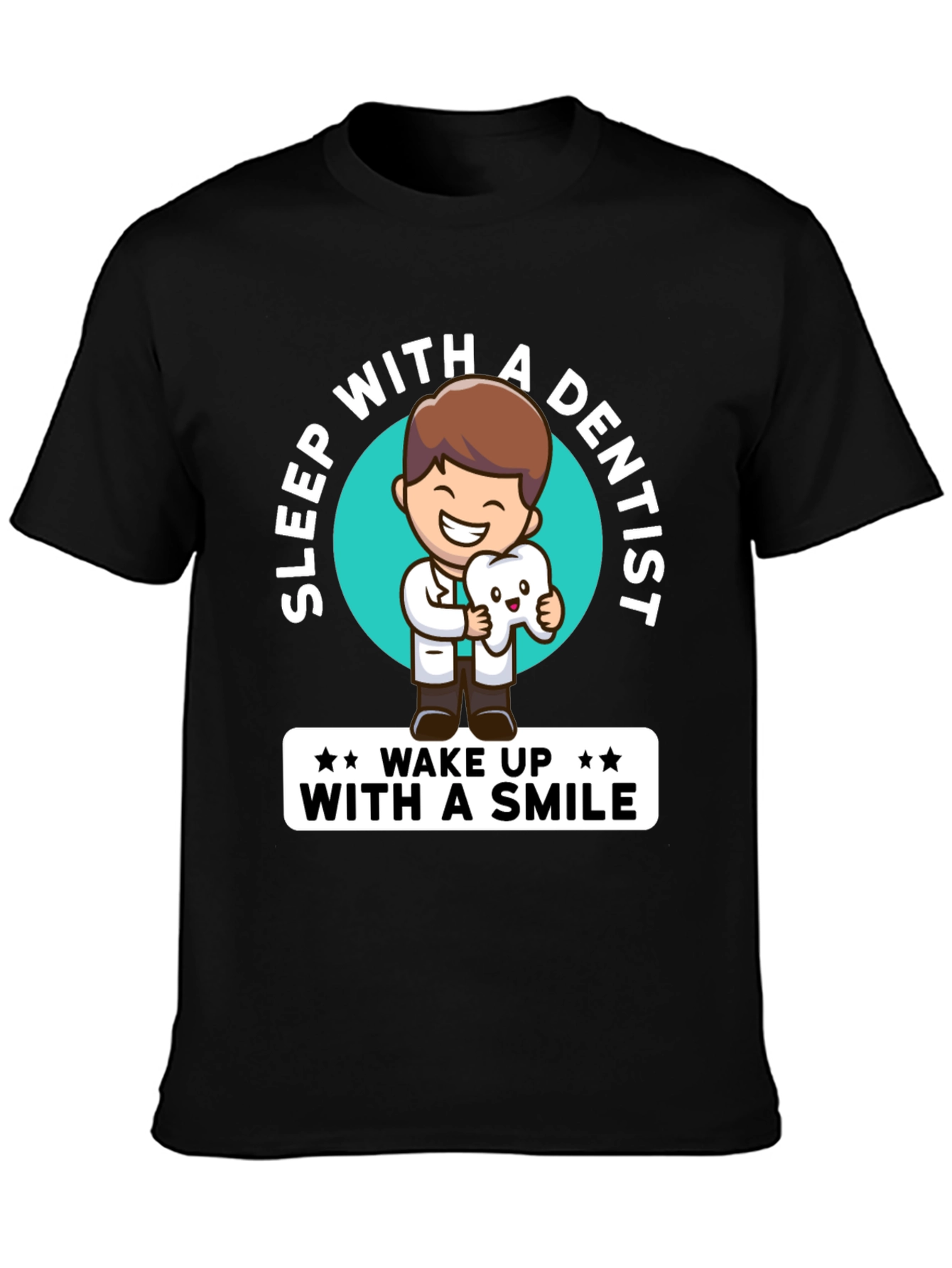 Sleep With a Dentist Black Graphic Tee