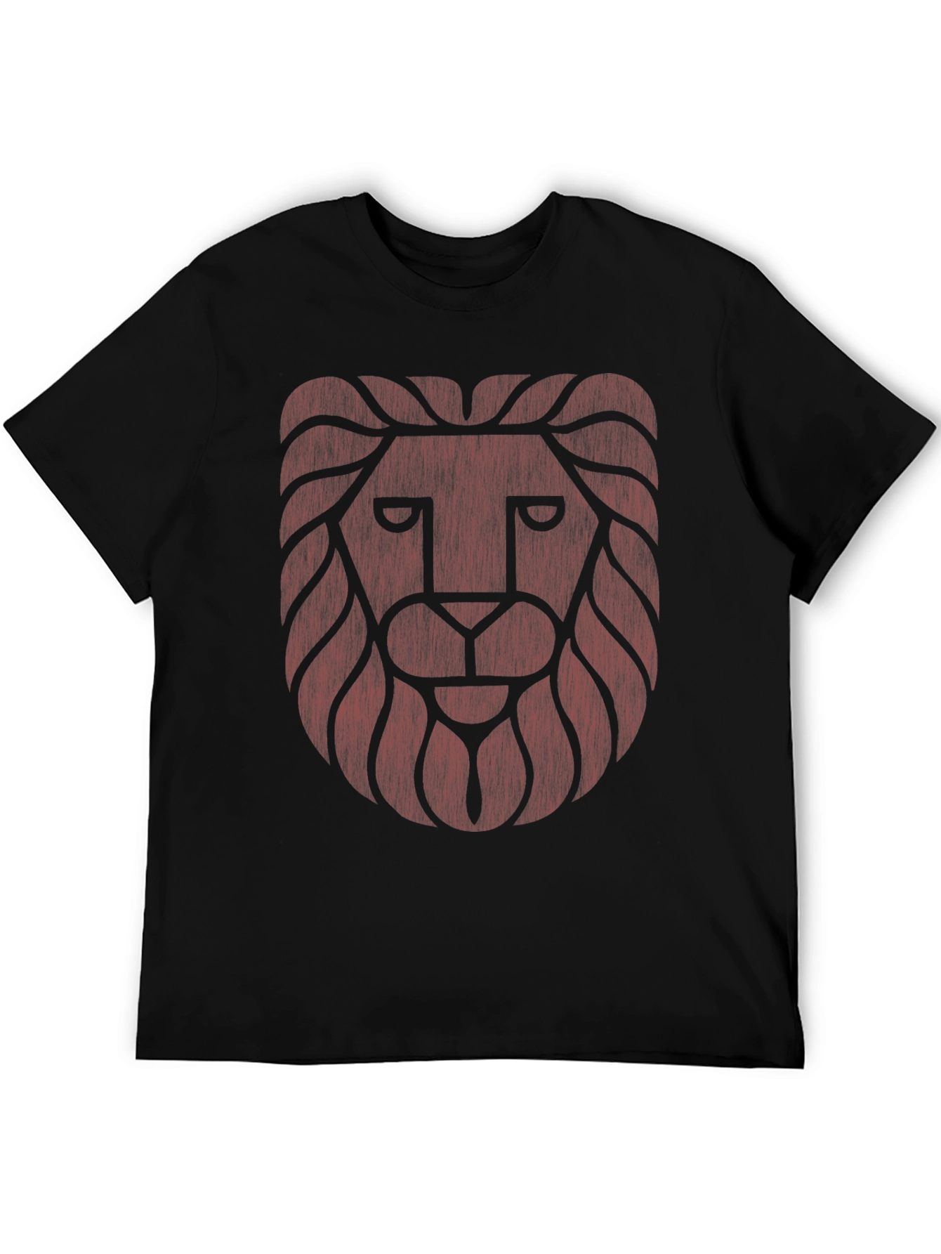 Lion Head Graphic Print T-Shirt - Stylish Mens Tee