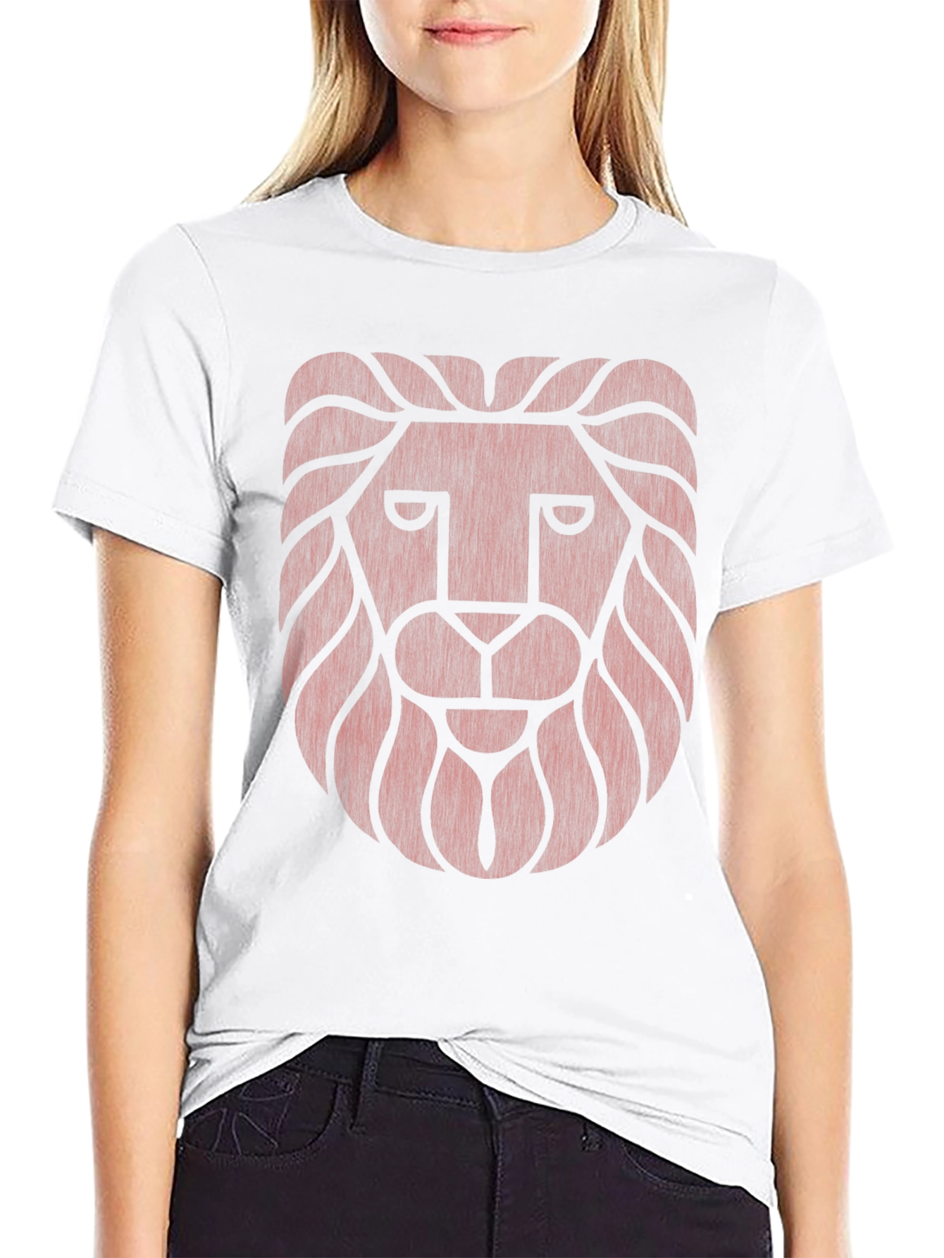 Lion Head Graphic Print T-Shirt - Stylish Mens Tee