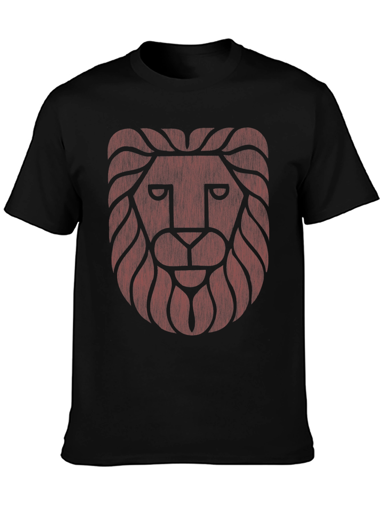 Lion Head Graphic Print T-Shirt - Stylish Mens Tee