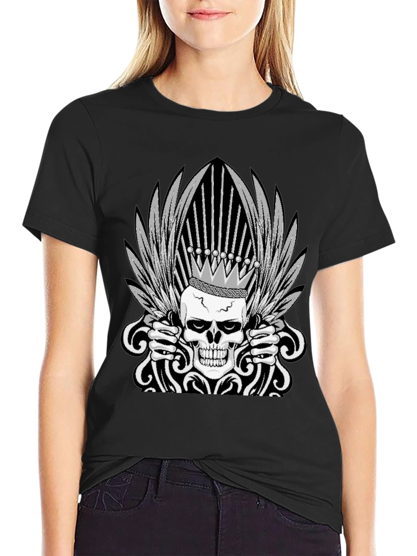 Skull King Graphic Tee - Black T-Shirt