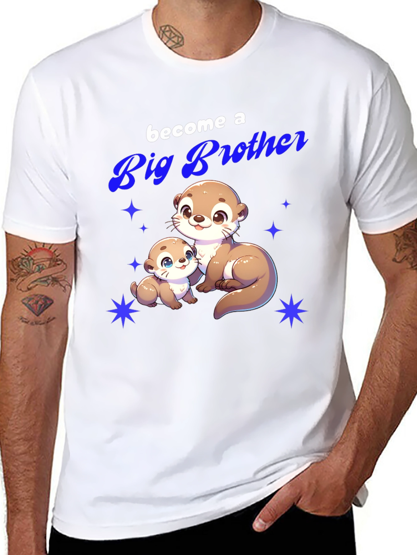 Big Brother Otter T-Shirt - Cute Animal Tee