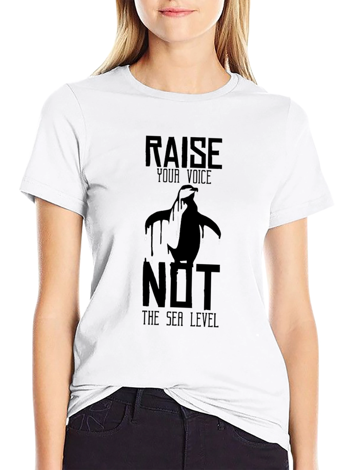 Raise Your Voice Penguin Graphic Tee