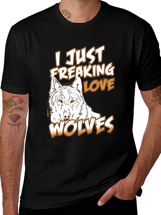 Wolf Lover T-Shirt - Freaking Love Wolves Graphic Tee
