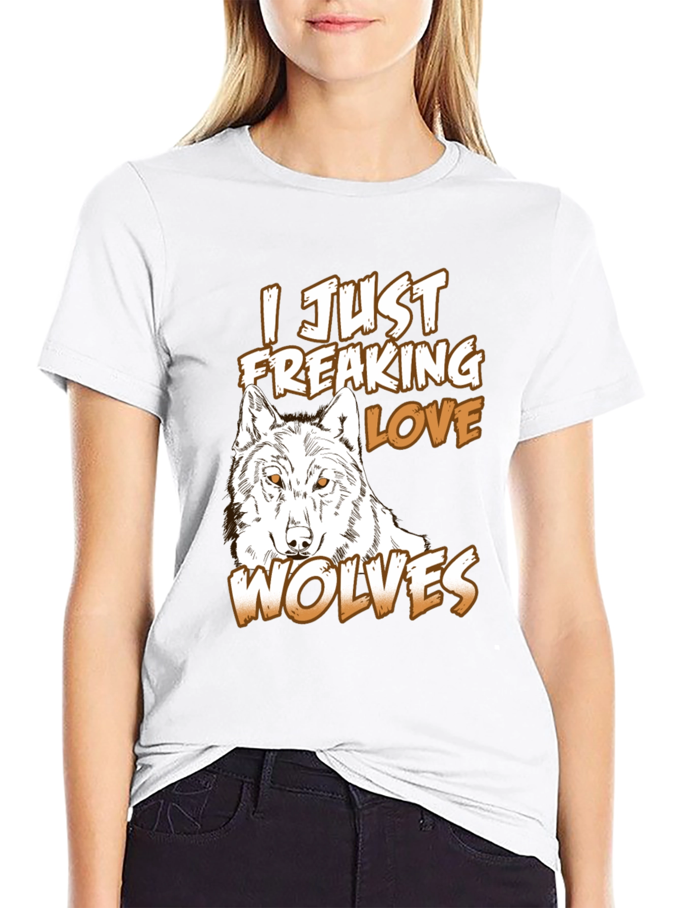 Wolf Lover T-Shirt - Freaking Love Wolves Graphic Tee