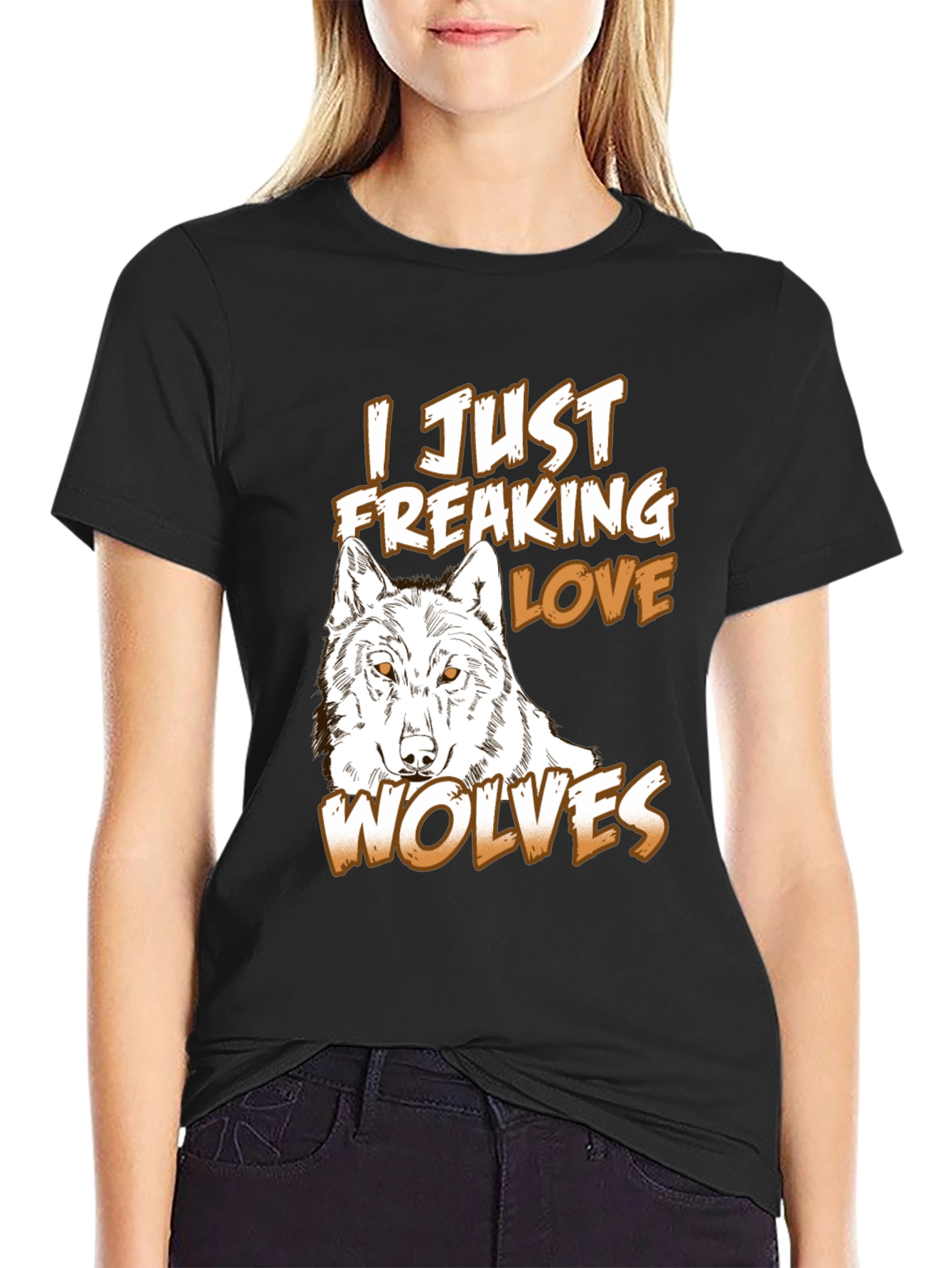 Wolf Lover T-Shirt - Freaking Love Wolves Graphic Tee