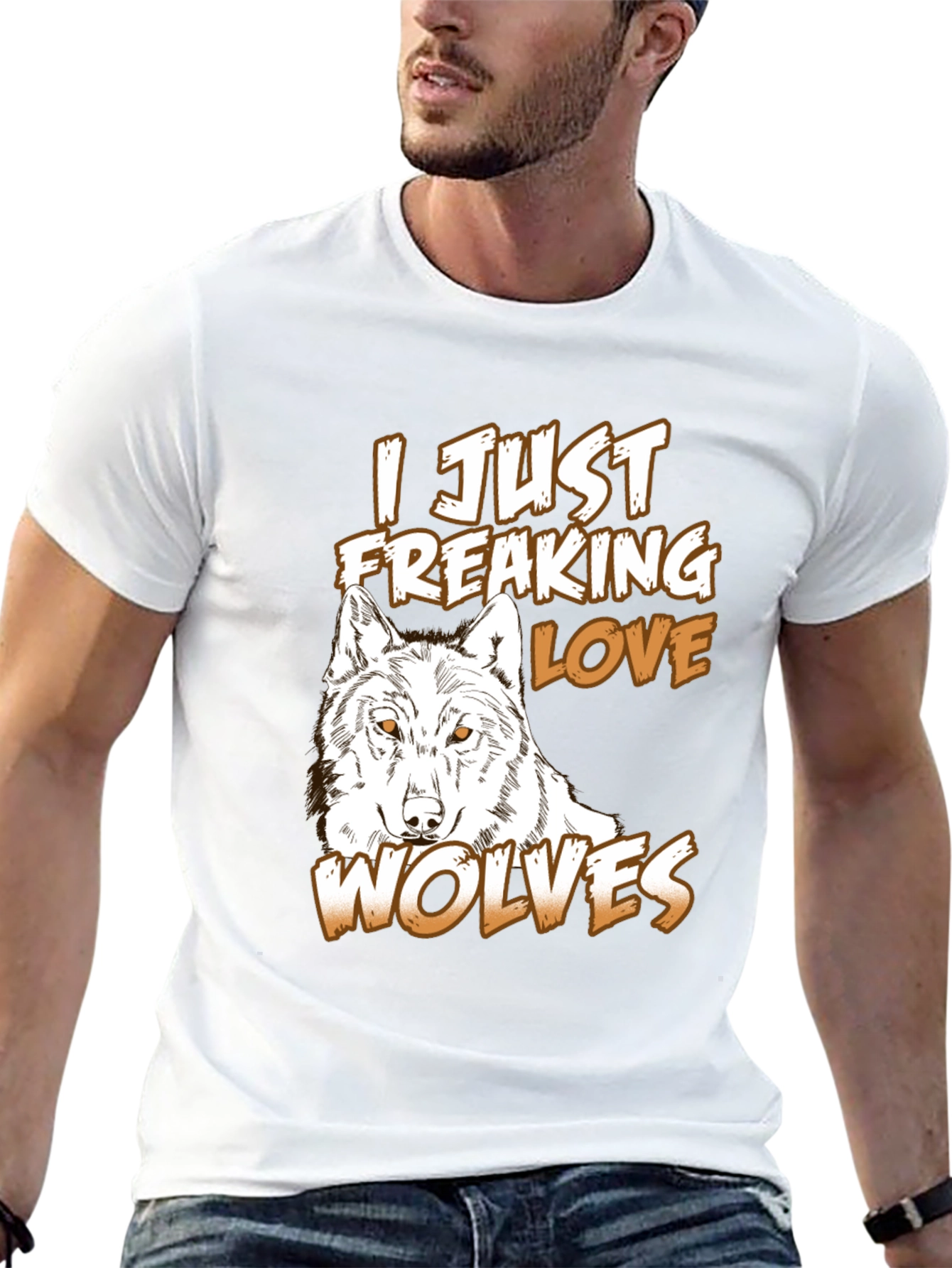 Wolf Lover T-Shirt - Freaking Love Wolves Graphic Tee