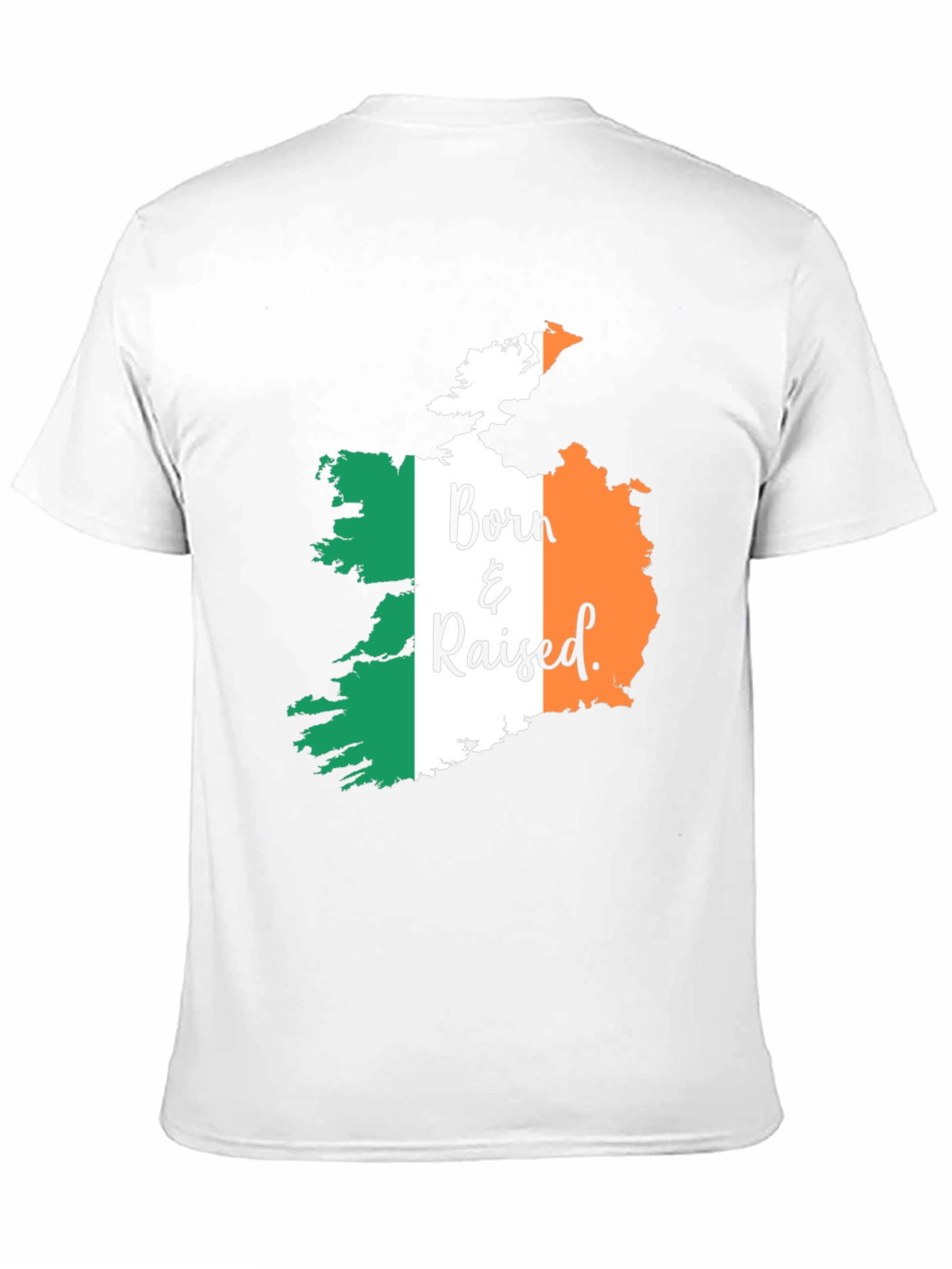 Born & Raised Ireland Flag Graphic T-Shirt