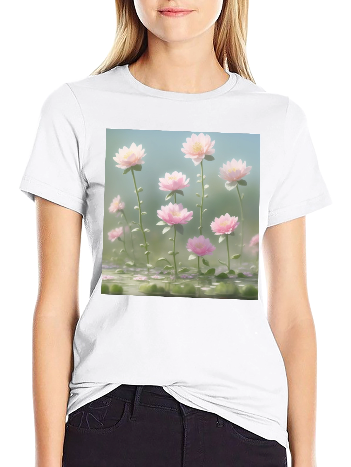 Lotus Garden Graphic Tee - Soft Cotton Blend