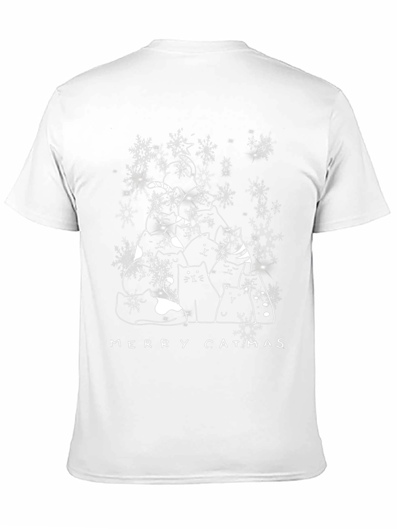 Merry Catmas T-Shirt - Festive Cat Christmas Tree Tee