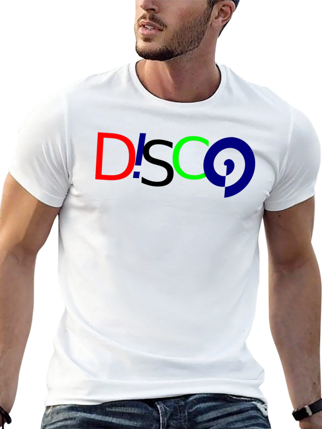 Disco Graphic Tee - Black Cotton T-Shirt
