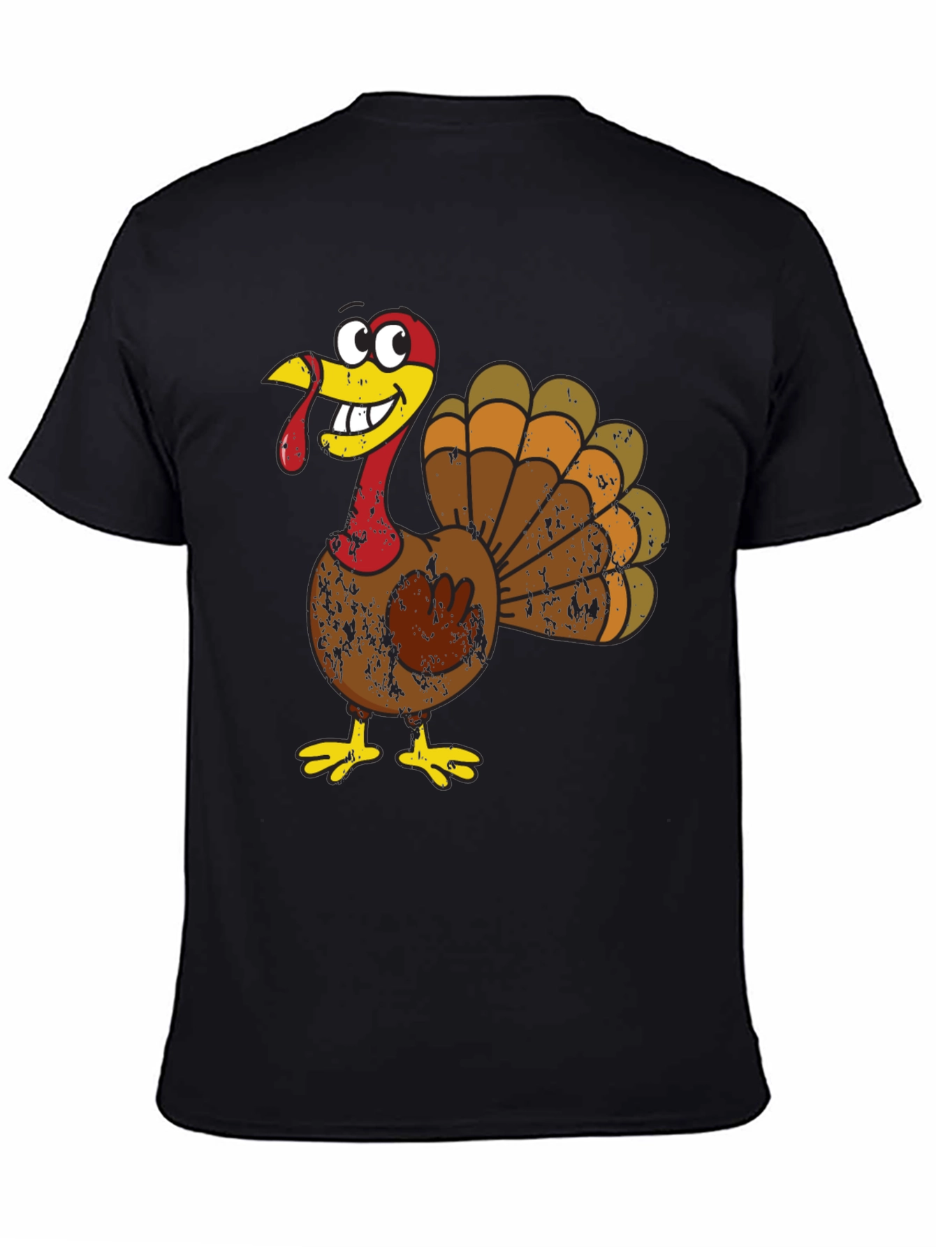 Thanksgiving Turkey Graphic Tee - Funny Cartoon Bird Shirt