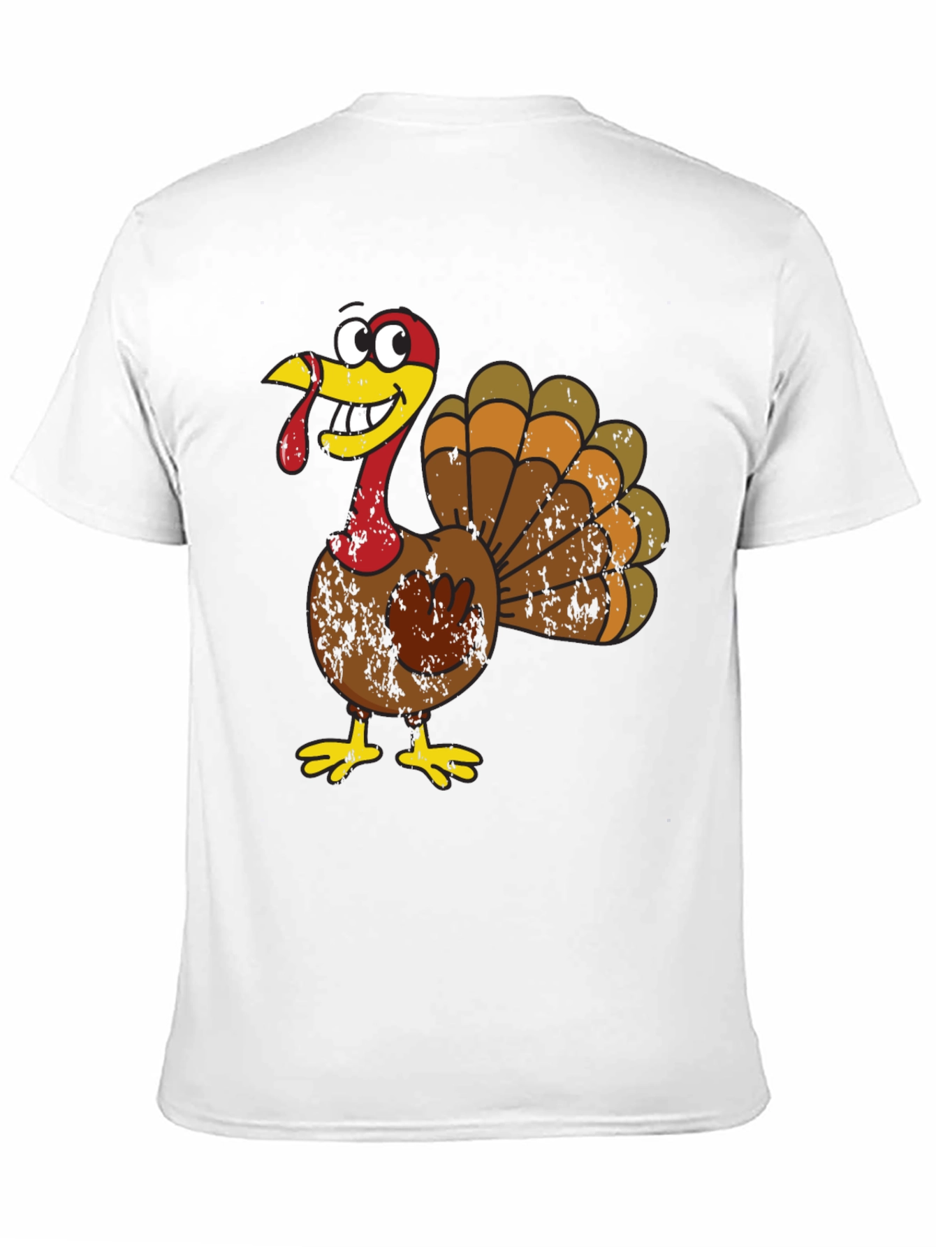 Thanksgiving Turkey Graphic Tee - Funny Cartoon Bird Shirt