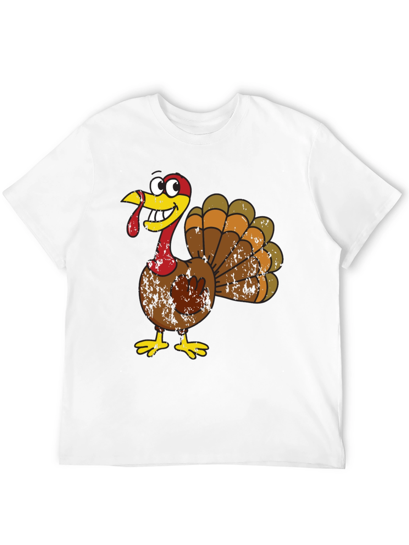 Thanksgiving Turkey Graphic Tee - Funny Cartoon Bird Shirt