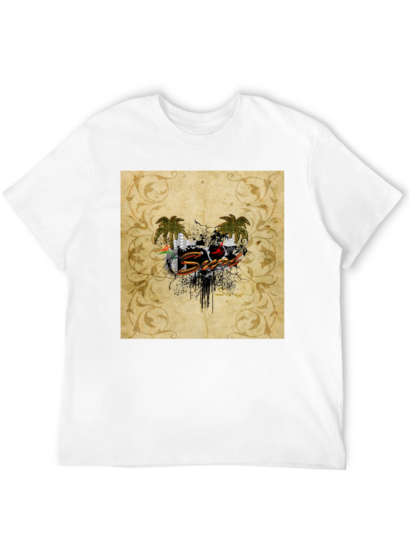 Tropical Vibe Black T-Shirt