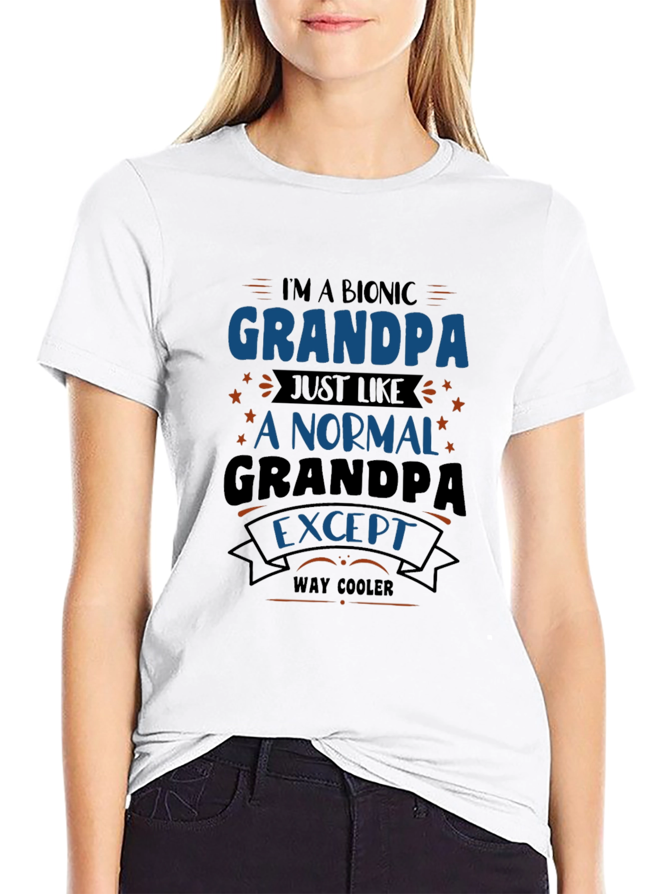 Bionic Grandpa T-Shirt - Way Cooler Grandfather Tee