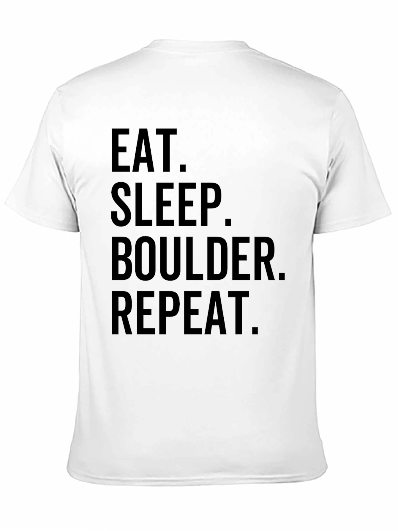 Eat Sleep Boulder Repeat Black Graphic T-Shirt