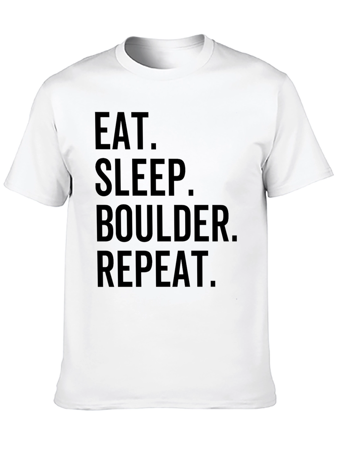 Eat Sleep Boulder Repeat Black Graphic T-Shirt