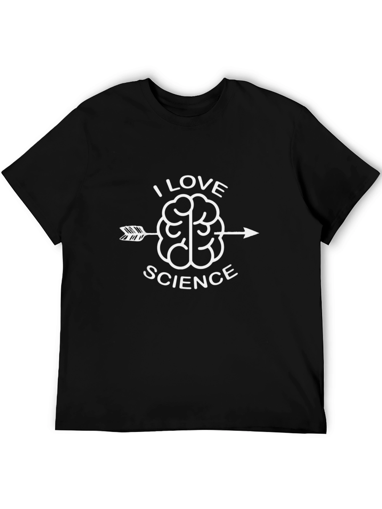 I Love Science T-Shirt - Brain & Arrow Design