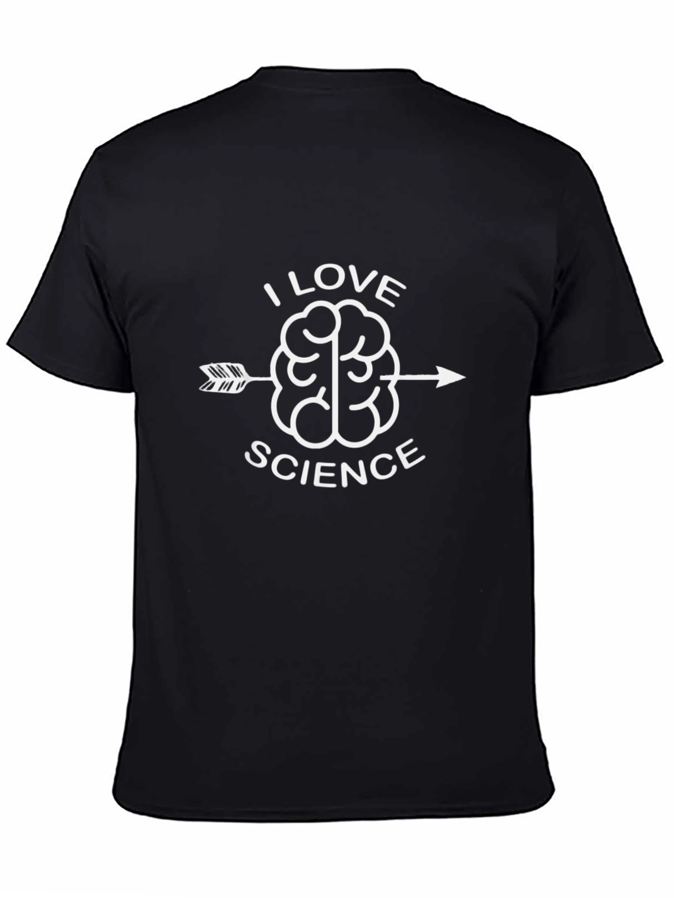 I Love Science T-Shirt - Brain & Arrow Design
