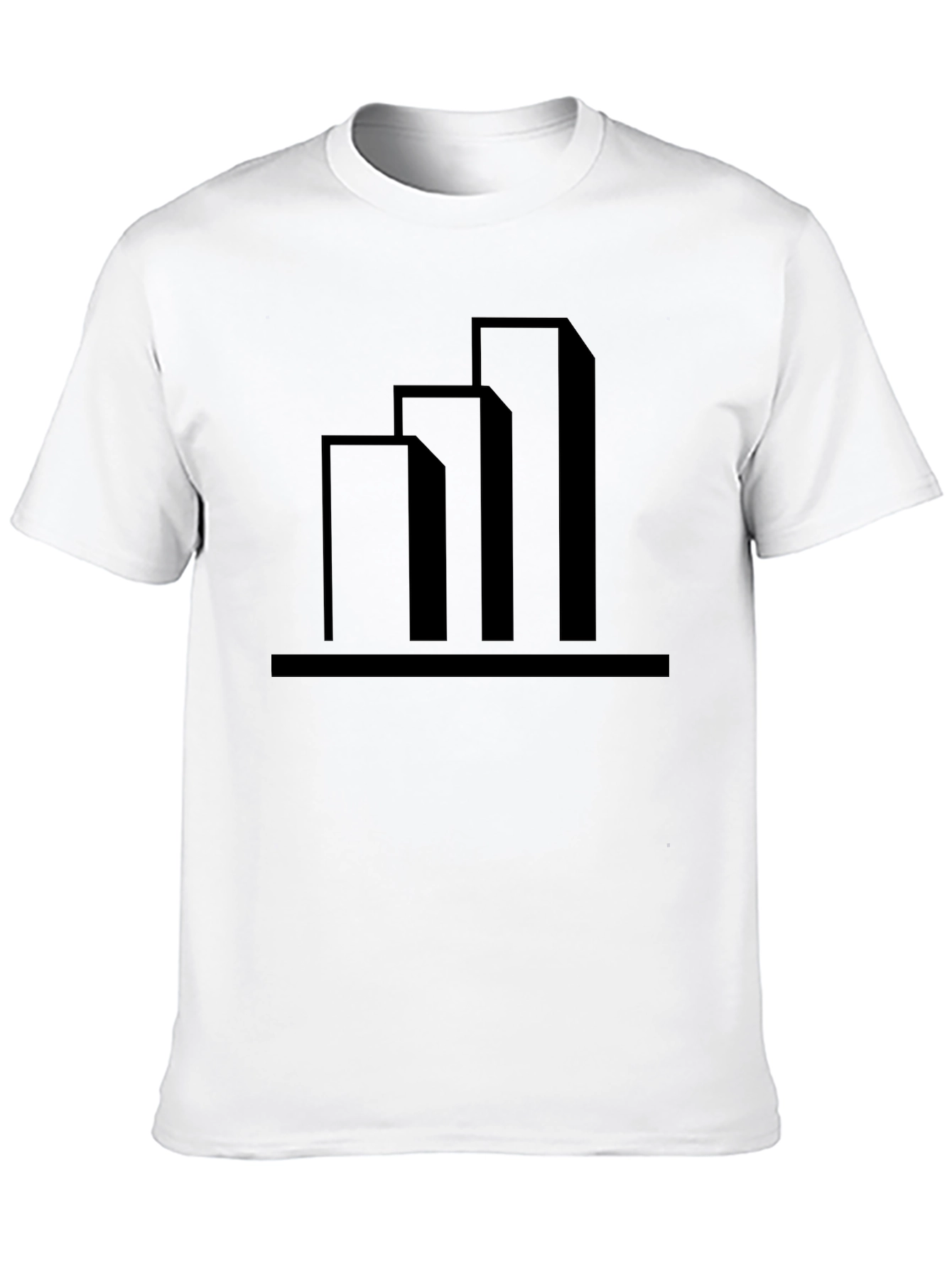 Modern Building Graphic Tee - Black Cotton T-Shirt