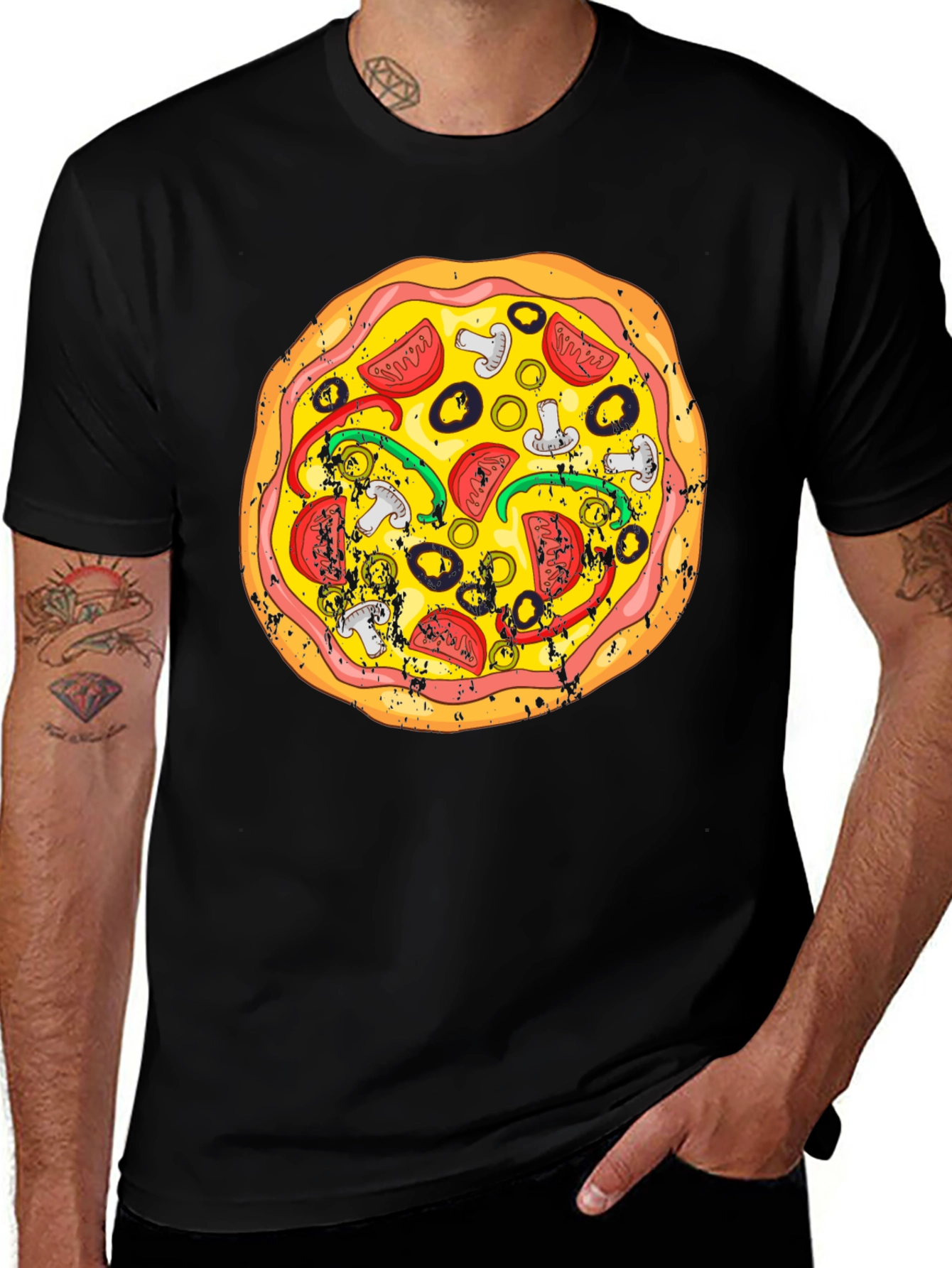 Pizza Graphic Tee - Fun Food T-Shirt