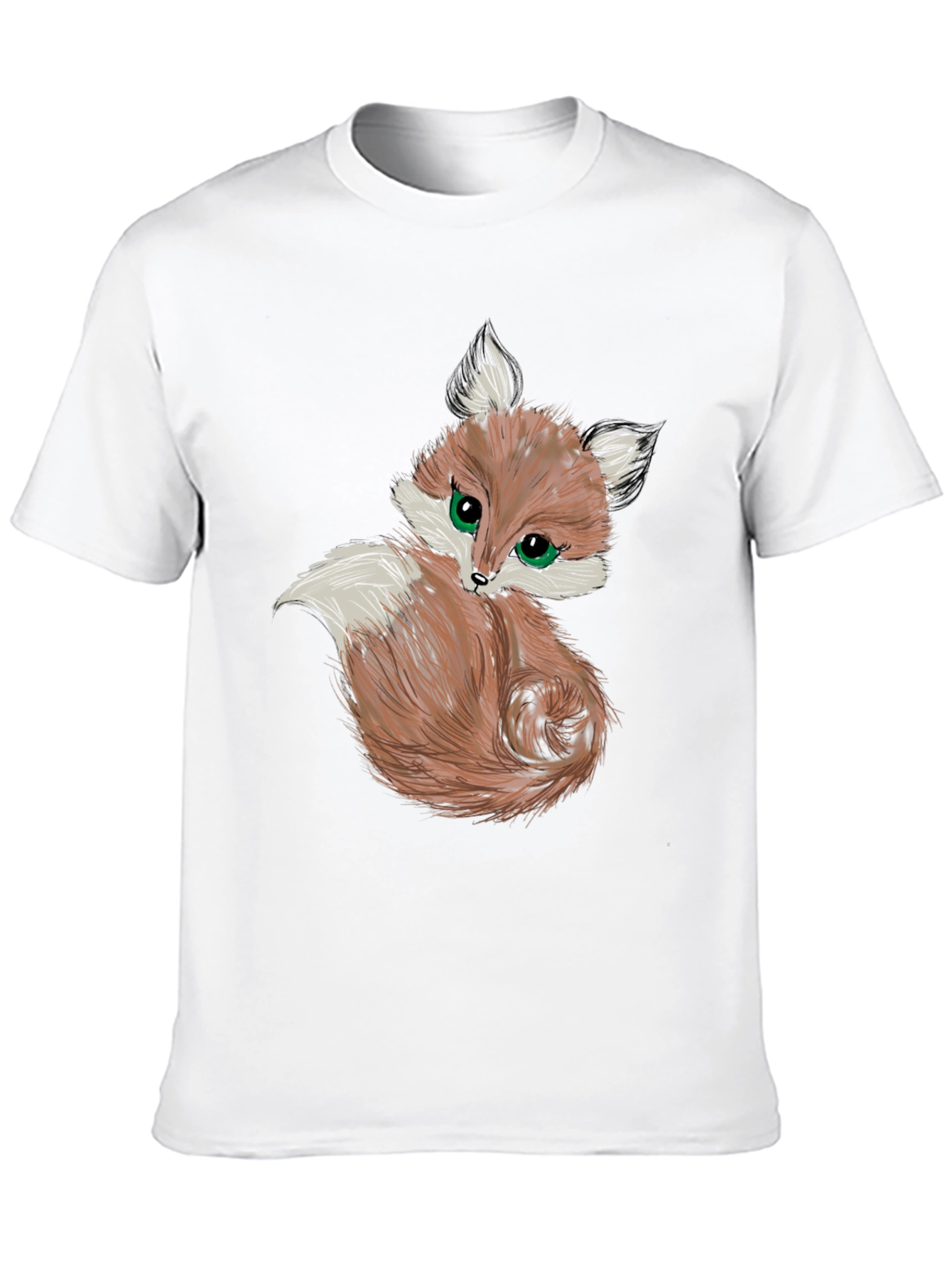 Cute Fox Graphic Tee - Black Unisex Shirt