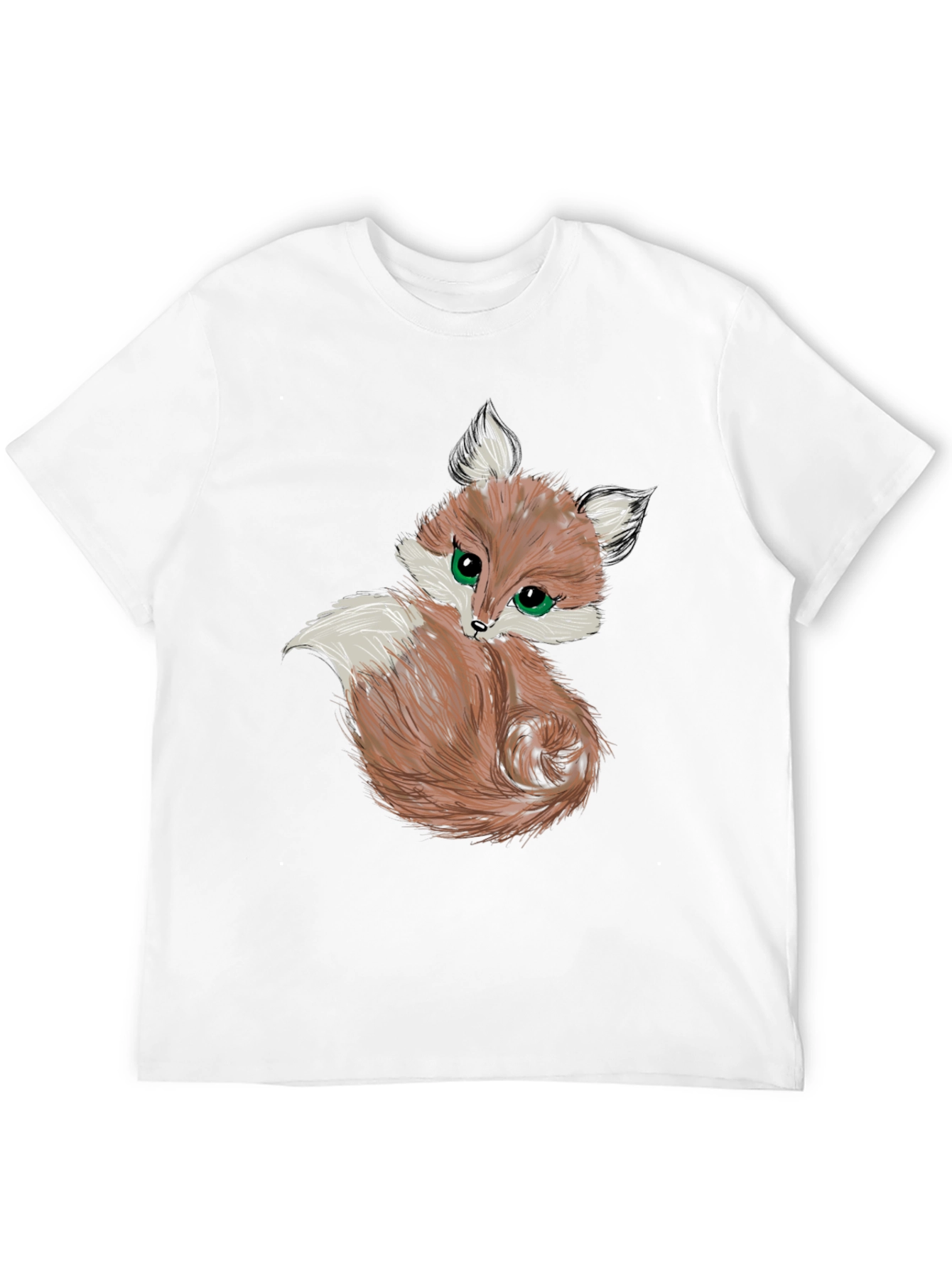 Cute Fox Graphic Tee - Black Unisex Shirt