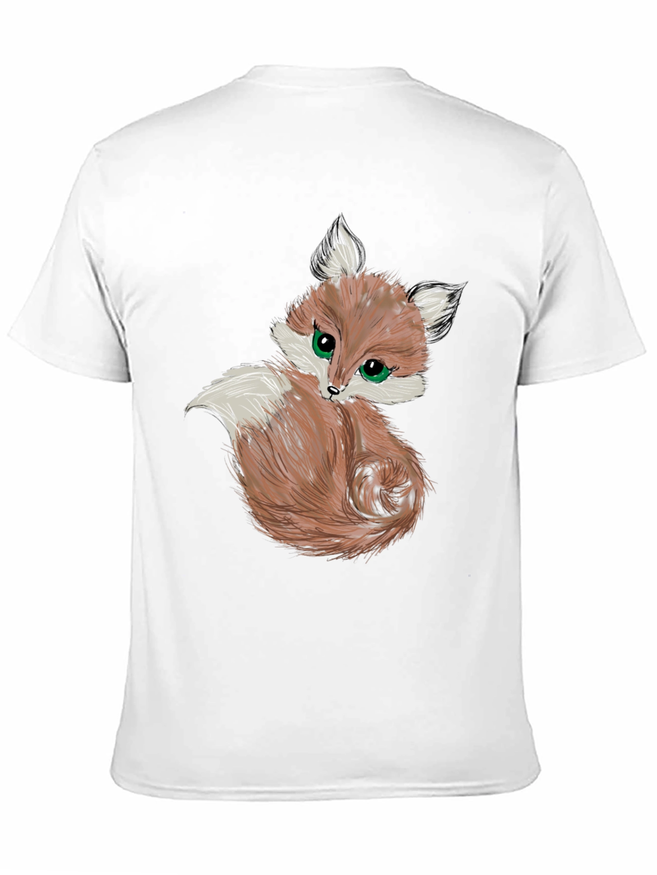Cute Fox Graphic Tee - Black Unisex Shirt