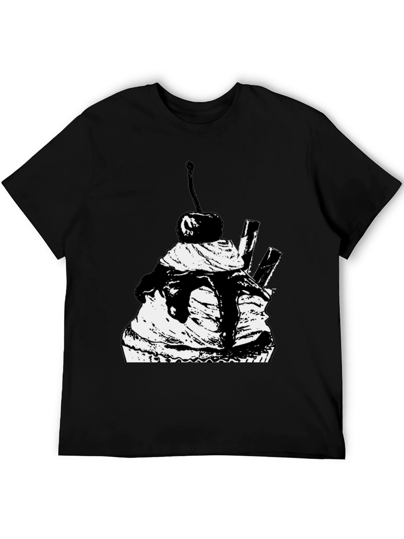 Cupcake Graphic Black T-Shirt