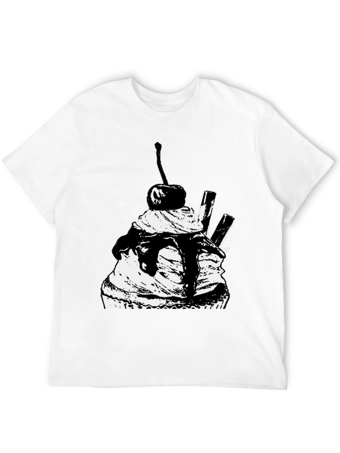 Cupcake Graphic Black T-Shirt