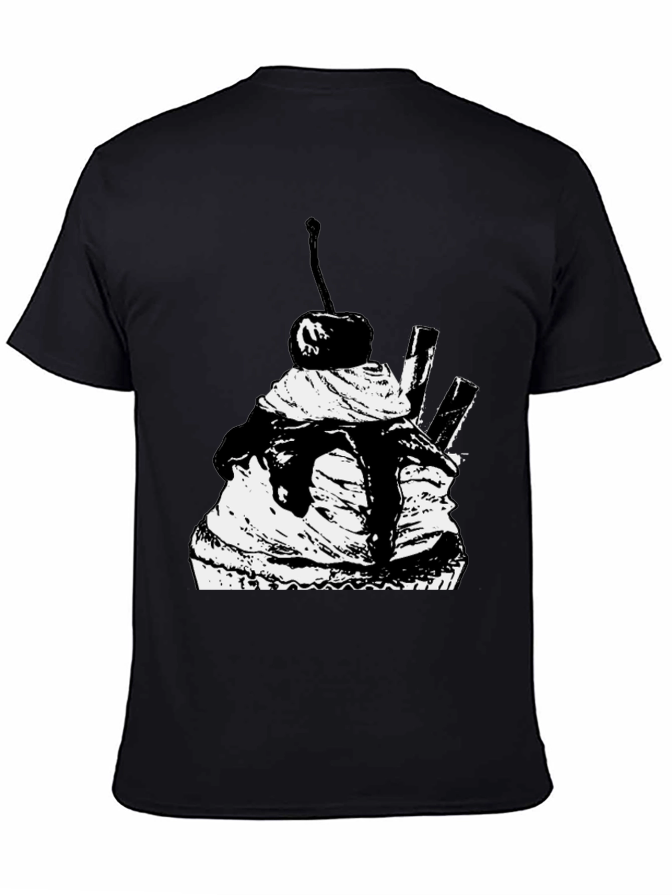 Cupcake Graphic Black T-Shirt