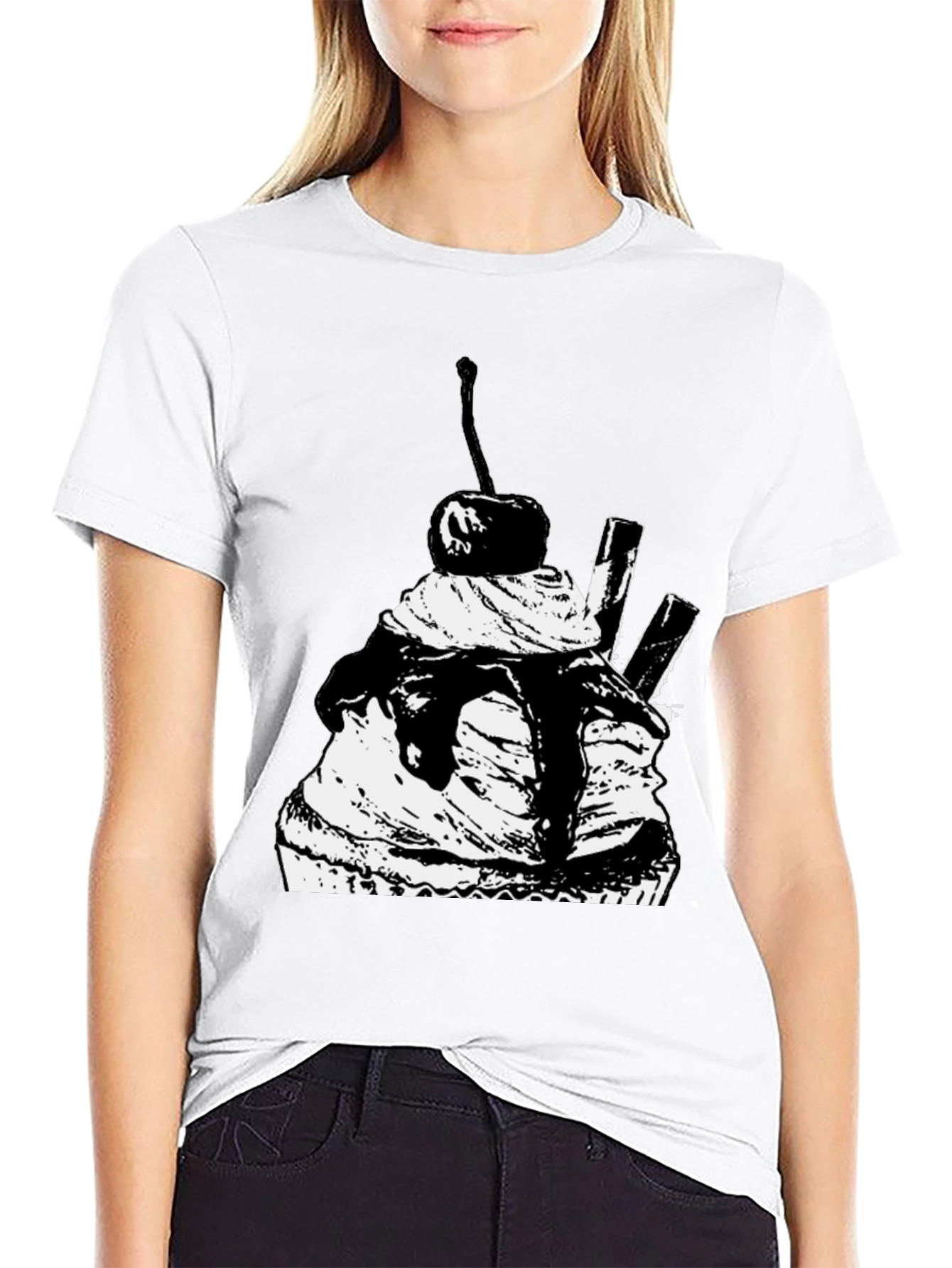 Cupcake Graphic Black T-Shirt