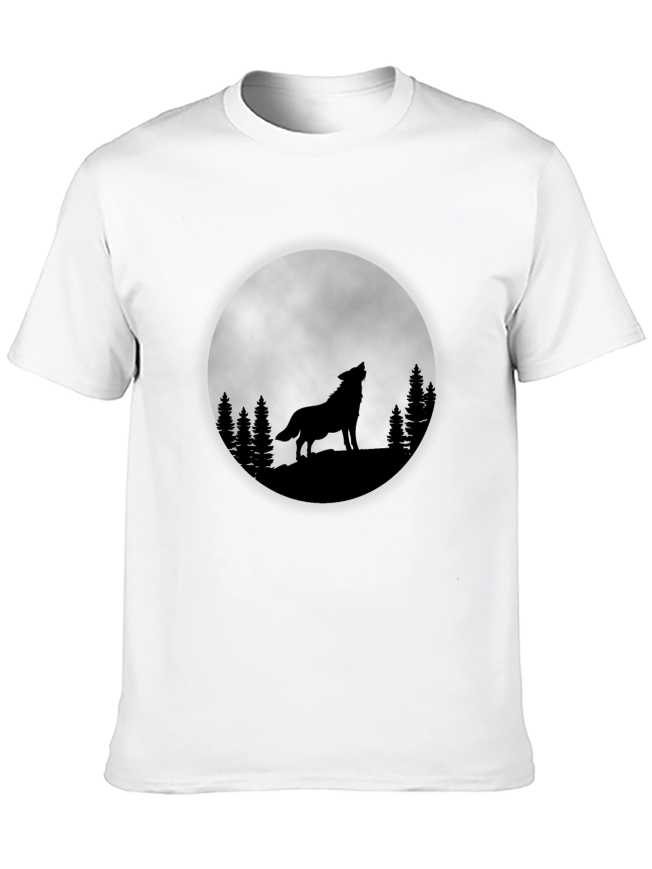 Wolf Moon T-Shirt - Black Cotton Graphic Tee