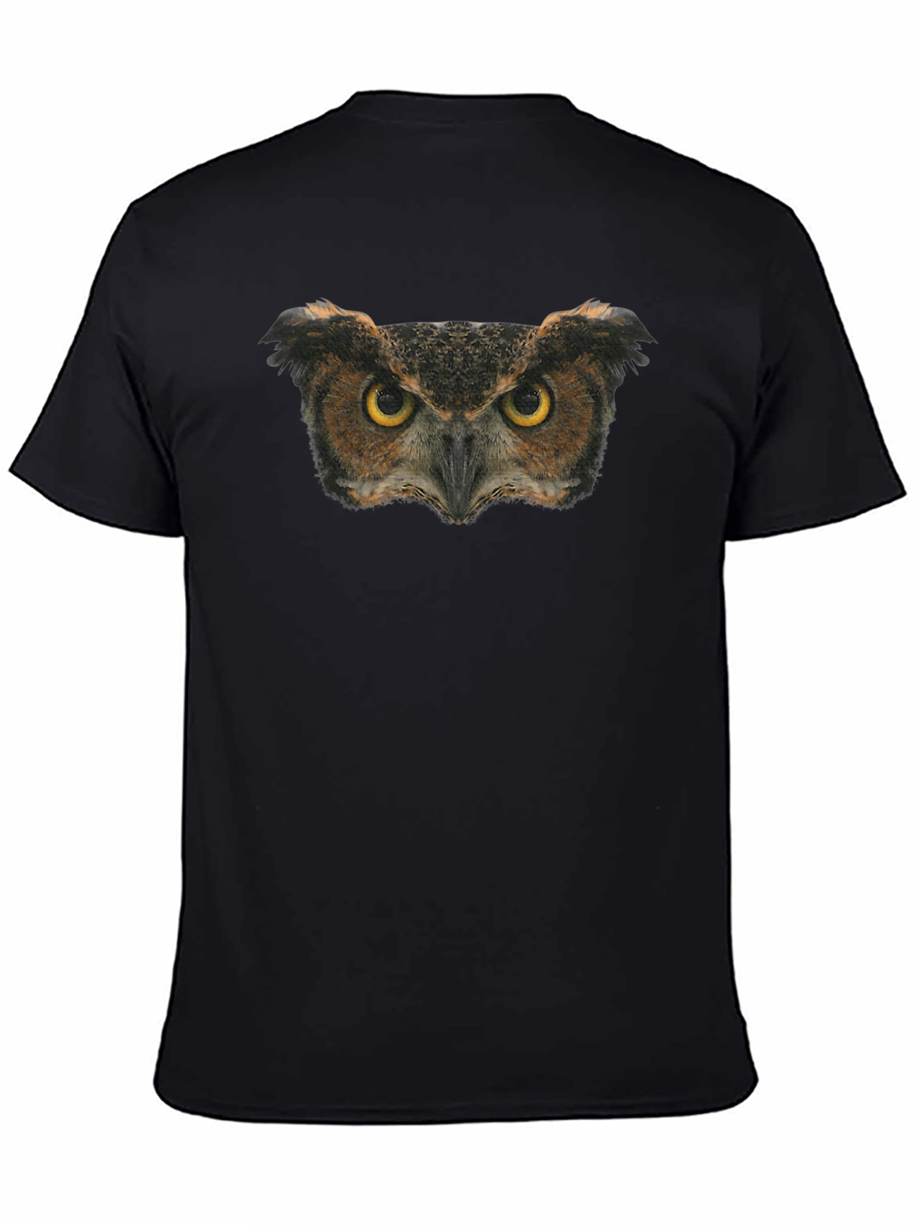 Owl Eyes Graphic Tee - Black Cotton Blend