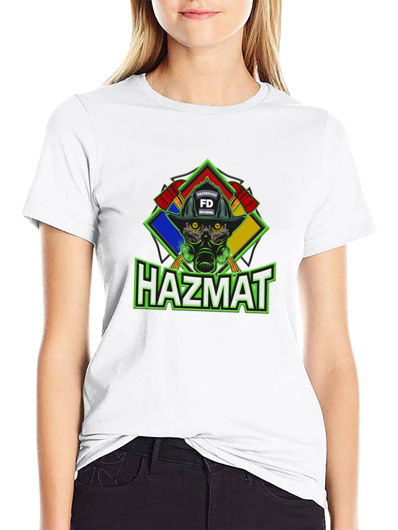 HAZMAT Firefighter Graphic T-Shirt
