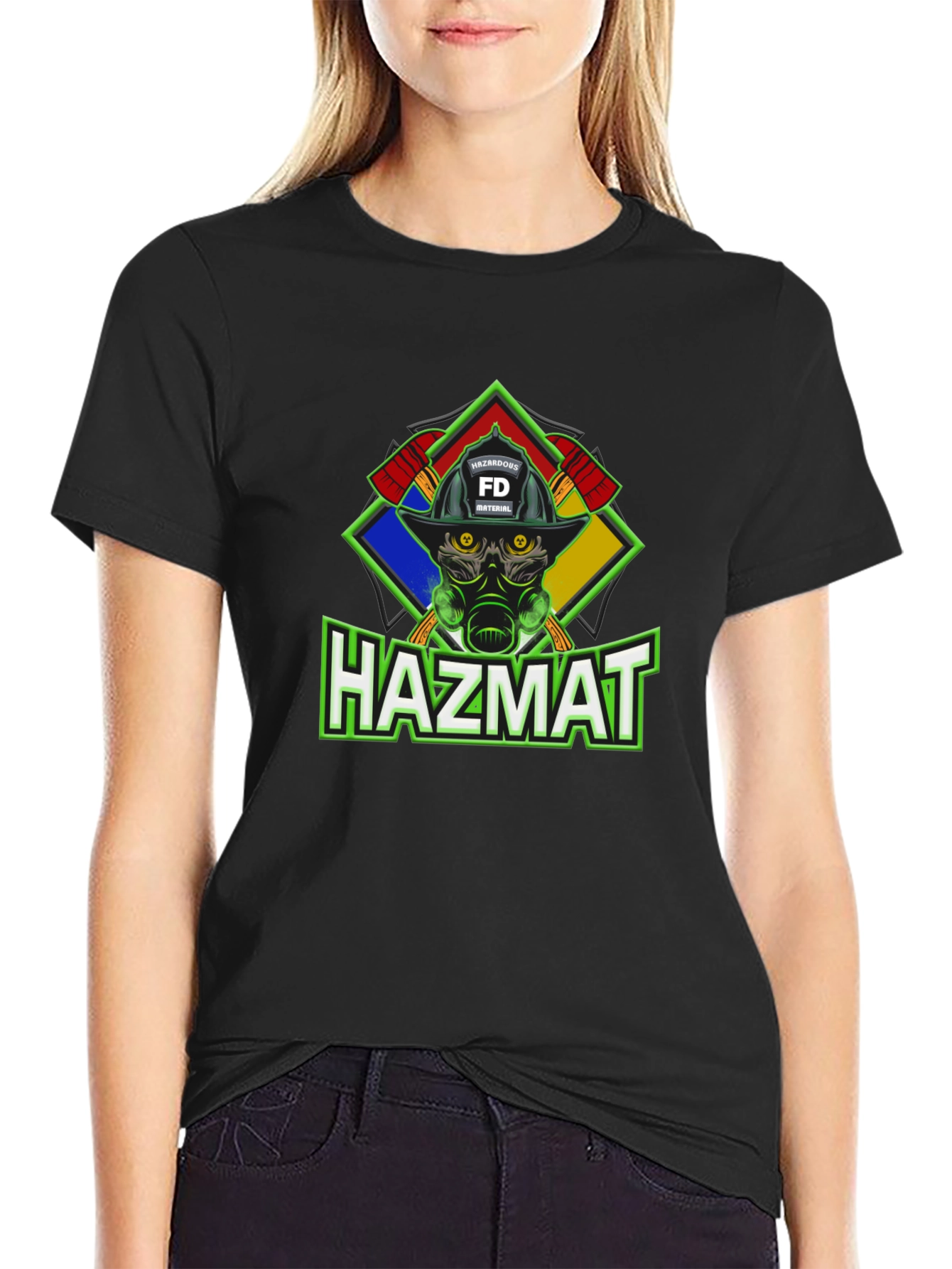 HAZMAT Firefighter Graphic T-Shirt