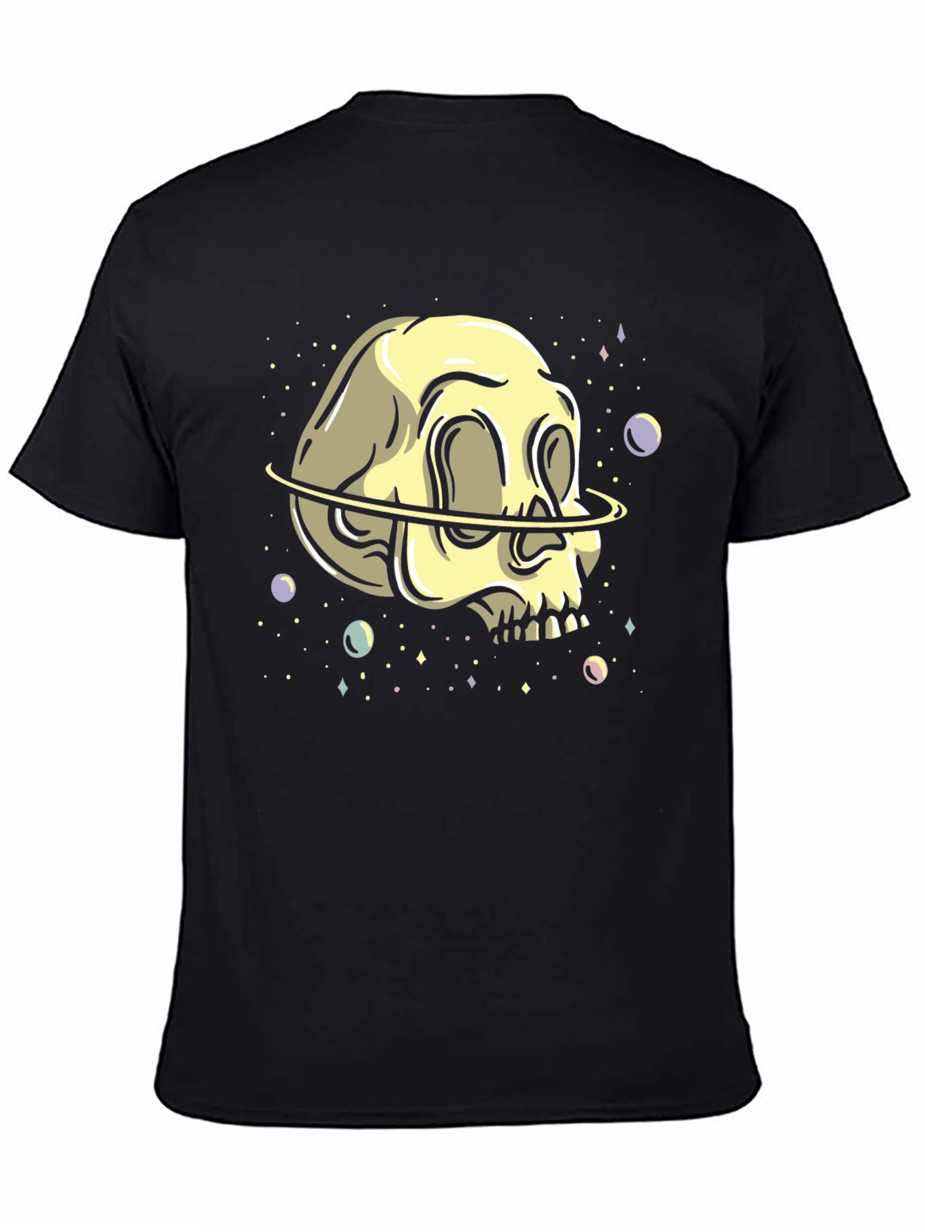 Skull Planet Graphic Tee - Black Unisex T-Shirt