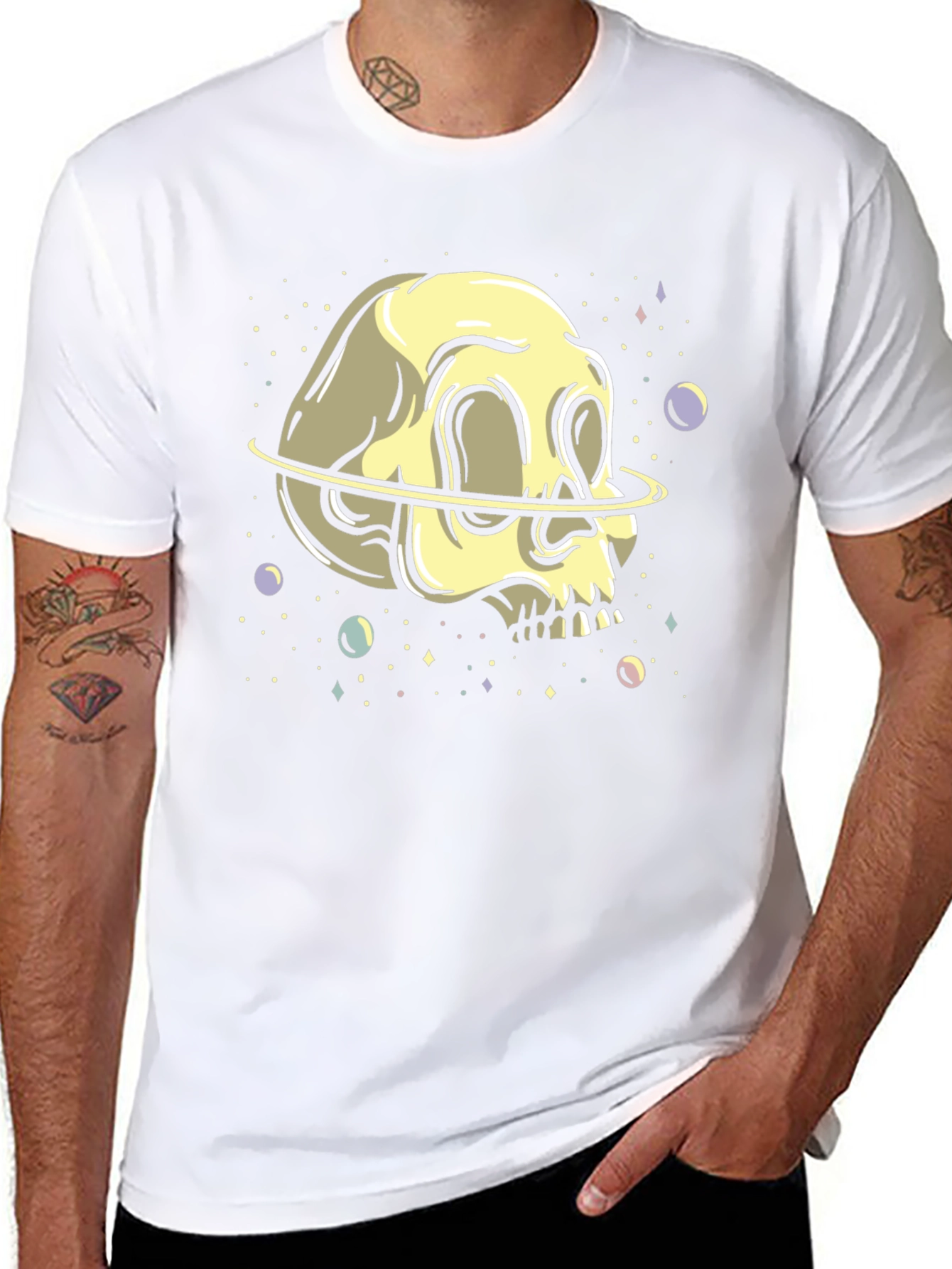 Skull Planet Graphic Tee - Black Unisex T-Shirt