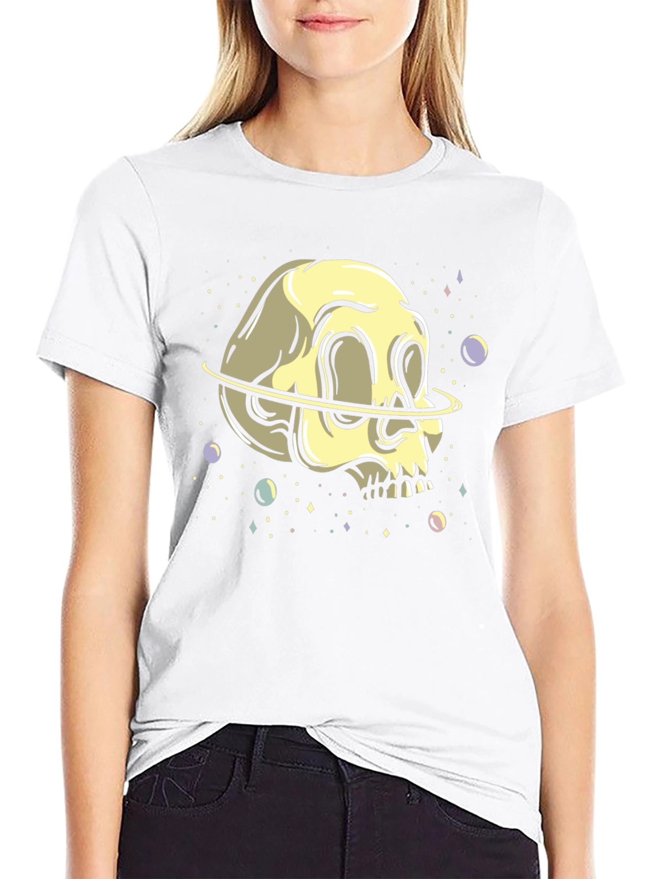 Skull Planet Graphic Tee - Black Unisex T-Shirt