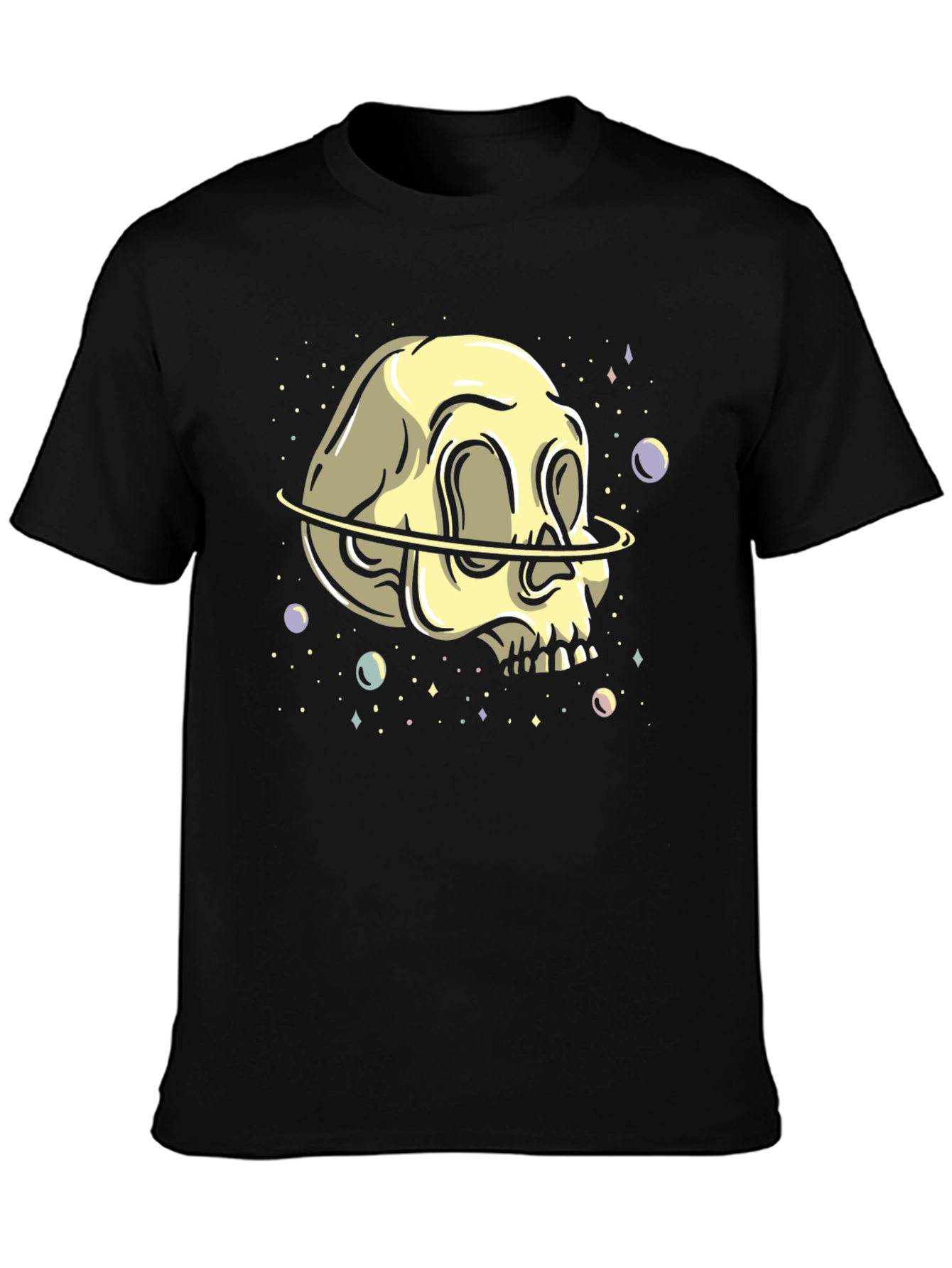 Skull Planet Graphic Tee - Black Unisex T-Shirt