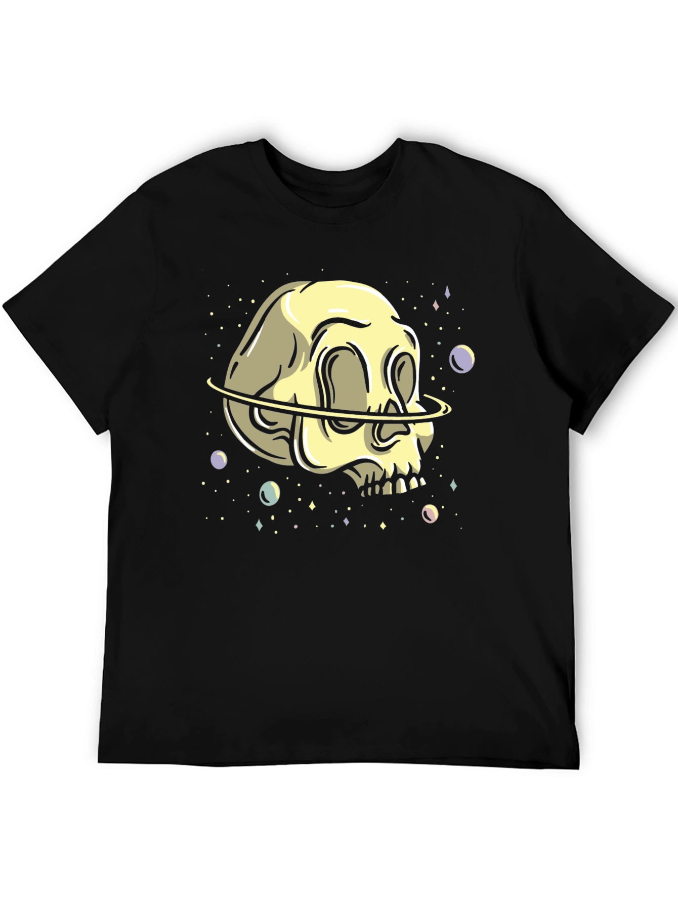 Skull Planet Graphic Tee - Black Unisex T-Shirt