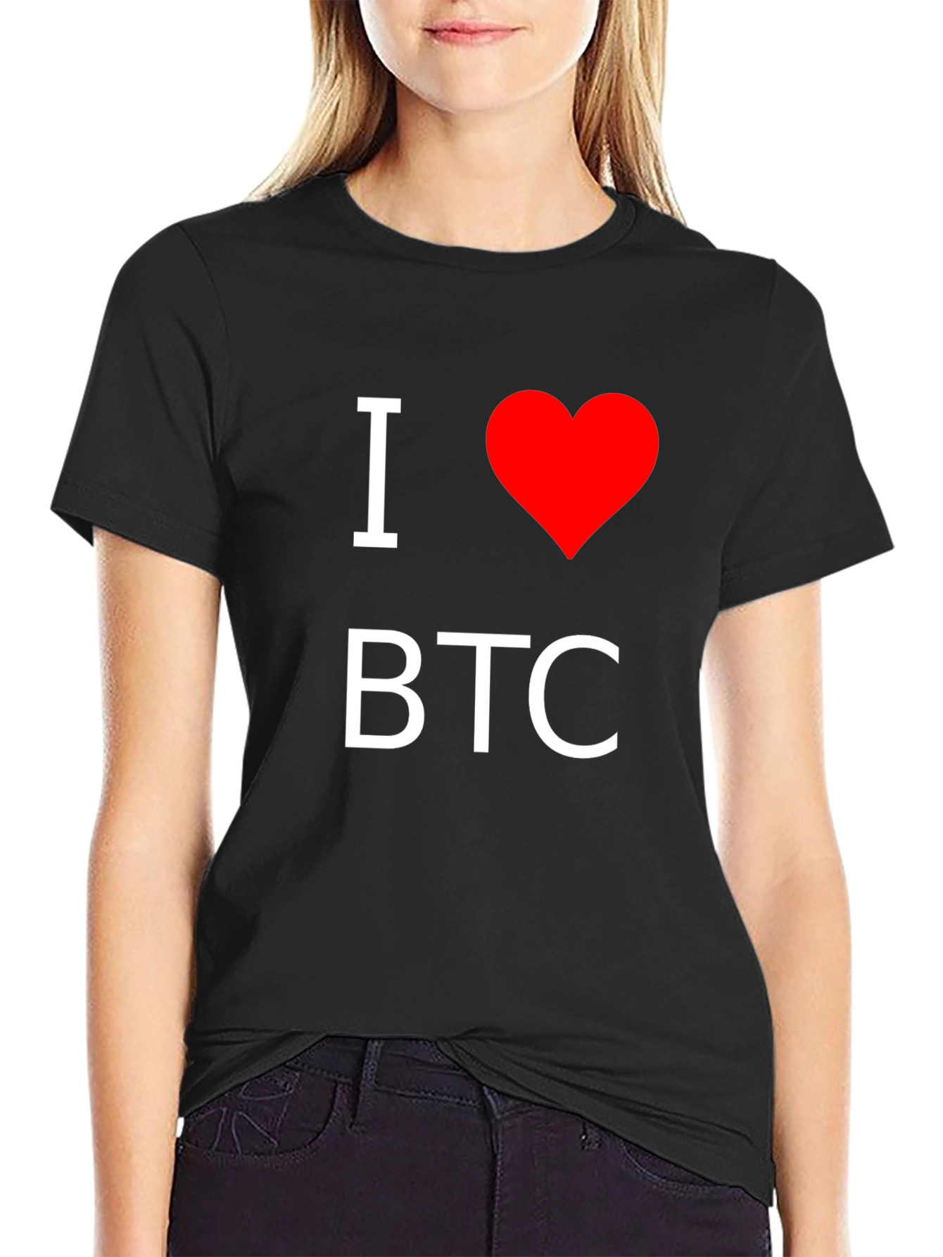 I Love BTC T-Shirt - Black Crypto Tee