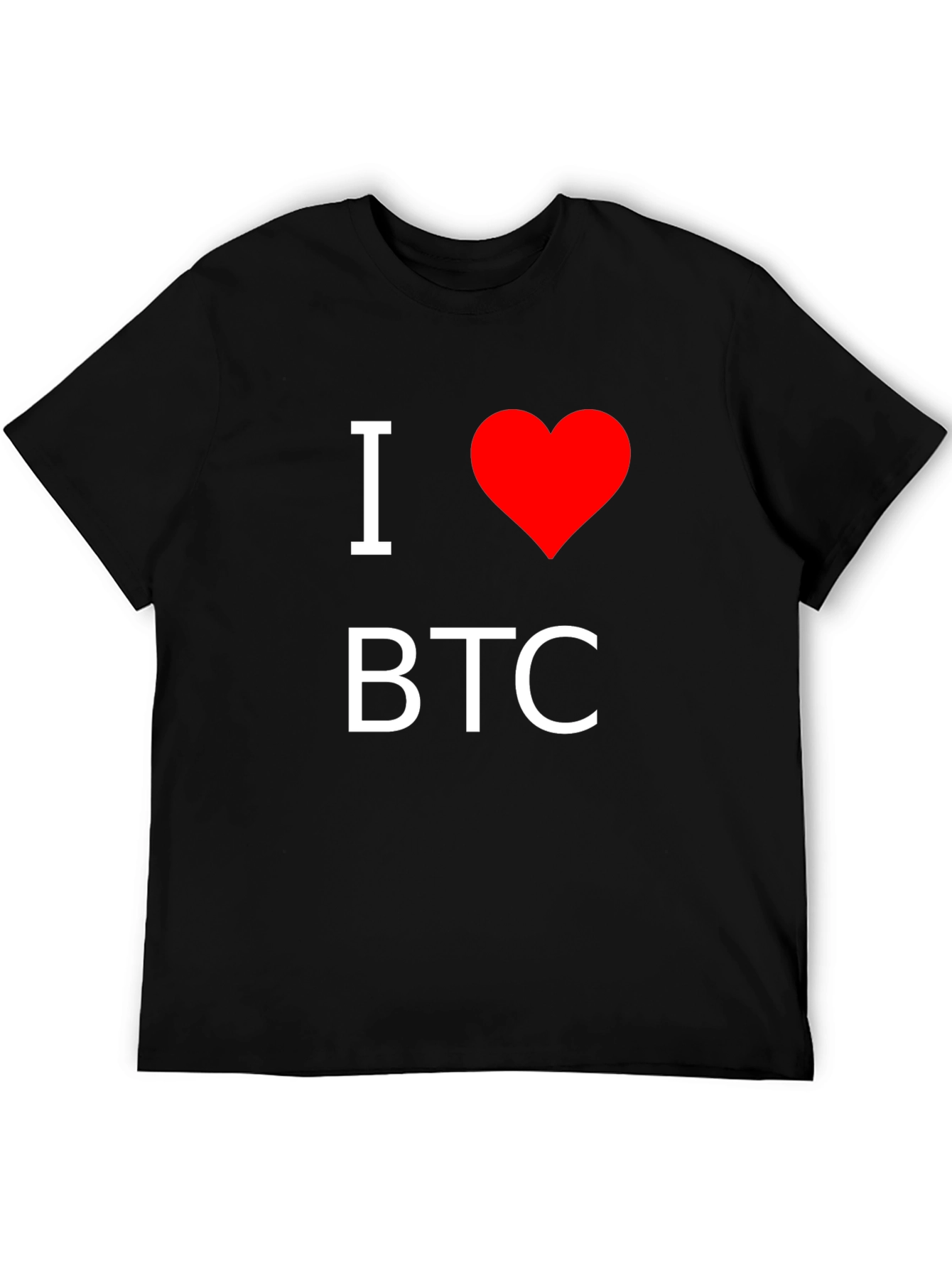 I Love BTC T-Shirt - Black Crypto Tee